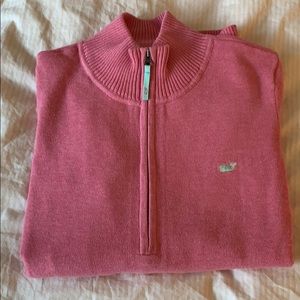 Vineyard Vines Half Zip Sweater, Sz. Small, pink